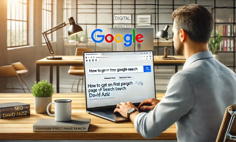 how to get on first page of google search david aziz