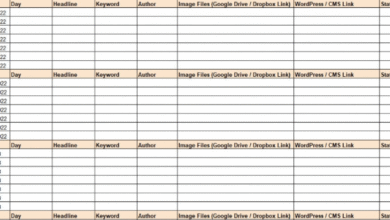 content calendar template google sheets