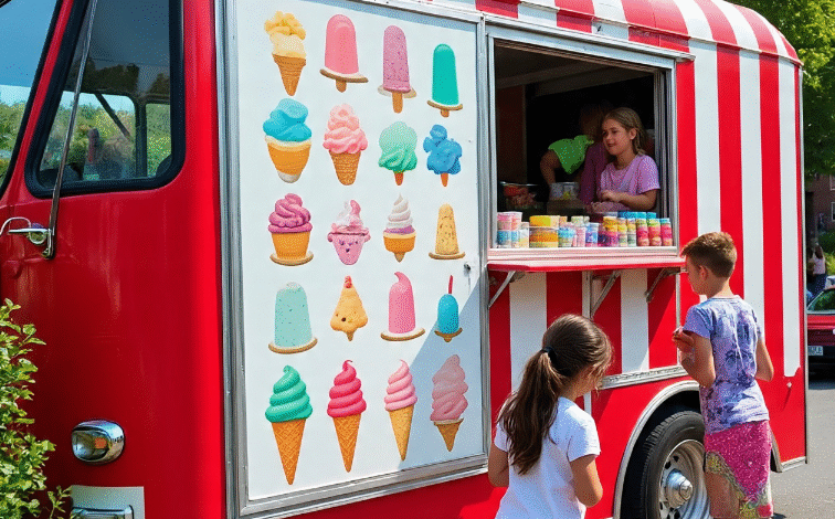 ice cream truck menu